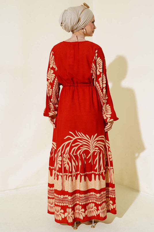 Løs kjole med taljetunnelflise