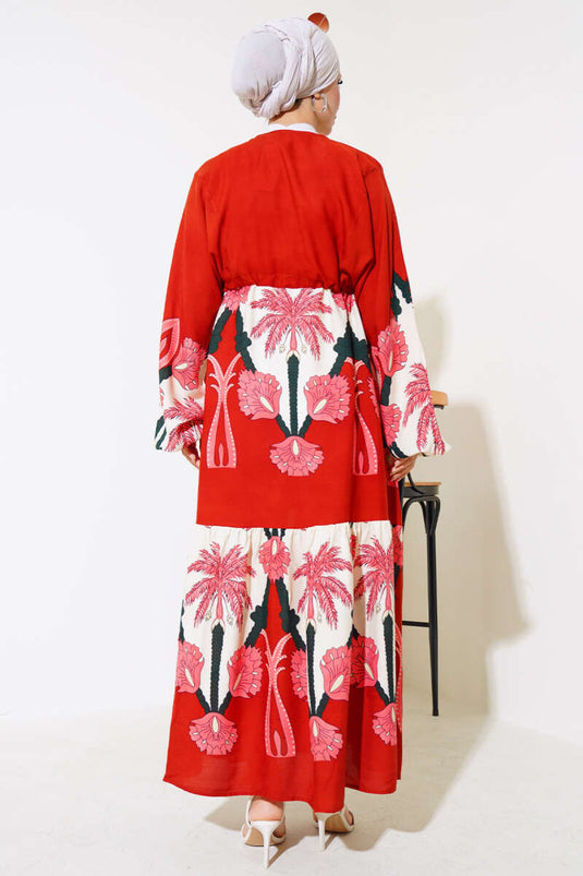 Beautiful Tunic Loose Dress Brick Pink