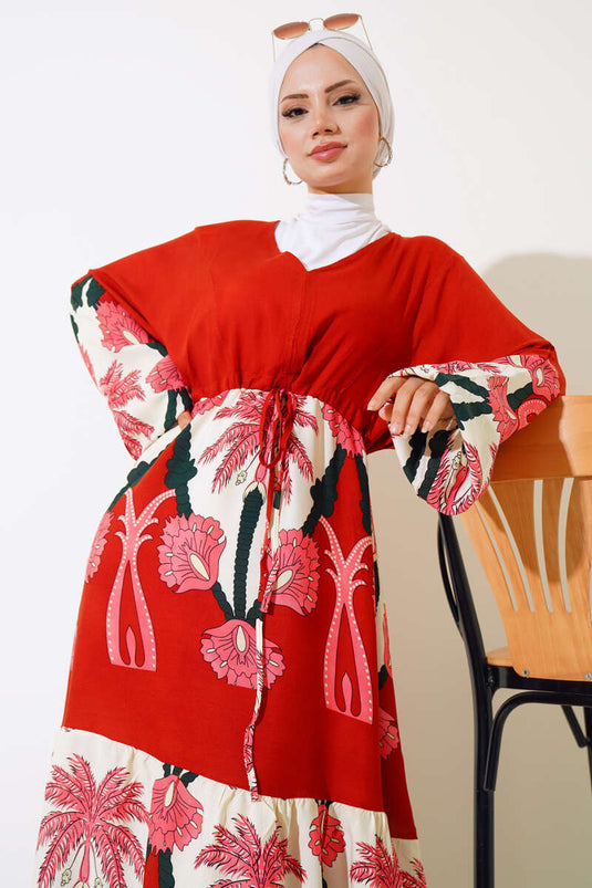 Beautiful Tunic Loose Dress Brick Pink