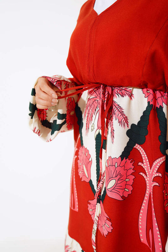 Beautiful Tunic Loose Dress Brick Pink