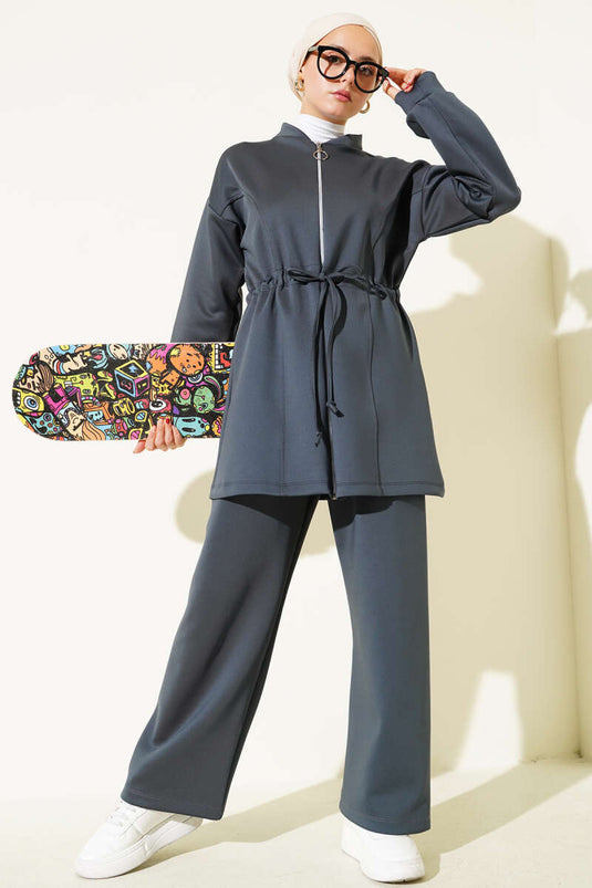 Bel Tünelli Scuba İkili Takım Füme