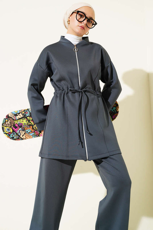 Bel Tünelli Scuba İkili Takım Füme