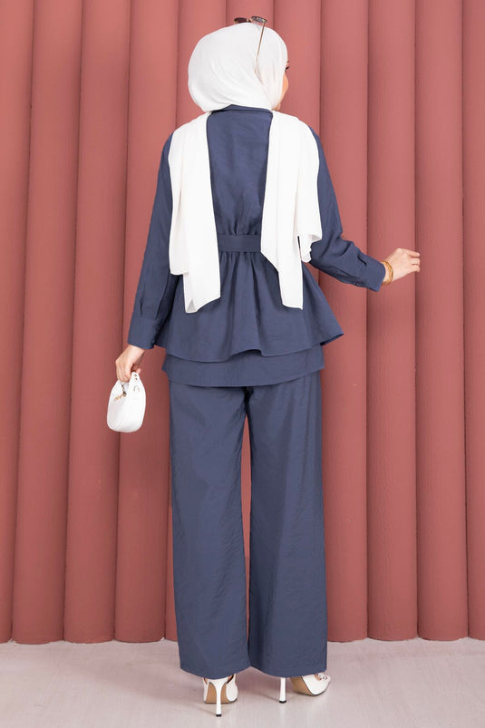 Belden Allerlli Gold Brosche Zweiteiler mit Hose Indigo