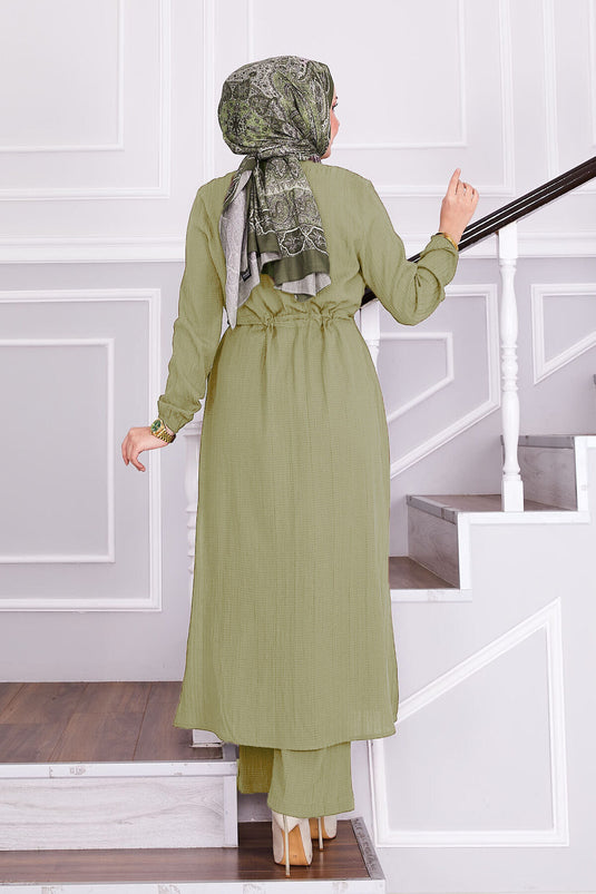 Ensemble Pantalon À Nouer En Vert Pistache