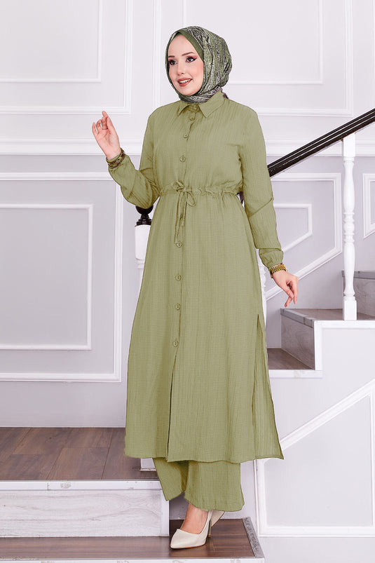Ensemble Pantalon À Nouer En Vert Pistache