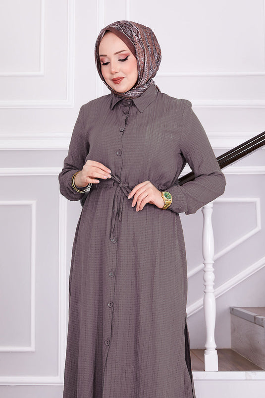 Modest Set Met Broek En Riem In Mink