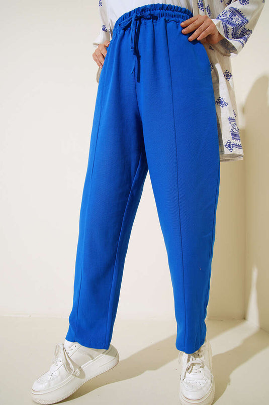 الخصر الدانتيل السراويل الكتان ساكس