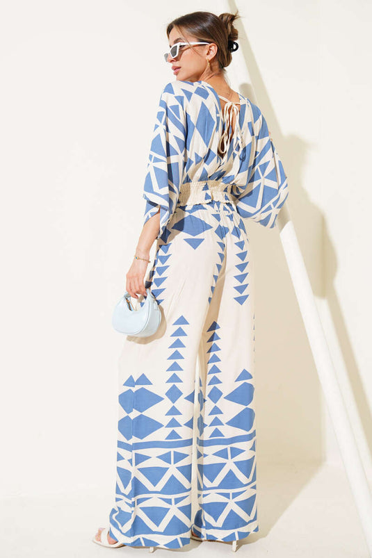 Beli Gipeli Crop İkili Takım İndigo