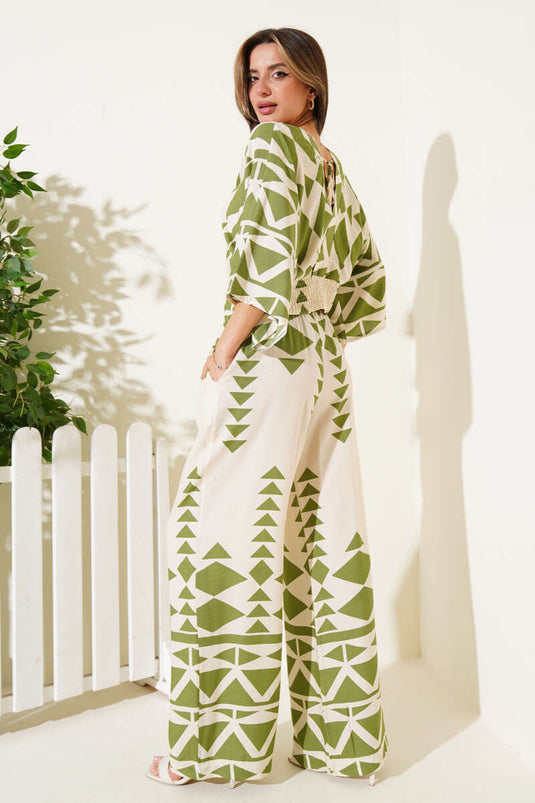 Waist Gipeli Crop Two Piece Set Green