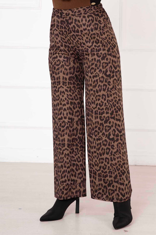 Leopar Desenli Pantolon