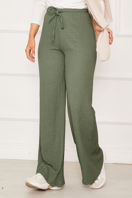 بنطلون بابل بخصر مطاطي بلون النعناع