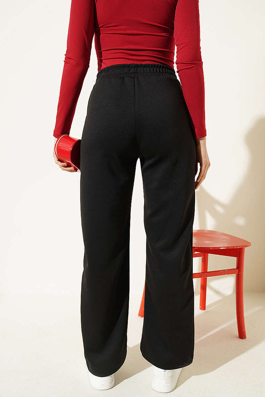 Buy Black Elastic Waist Pocket Pants