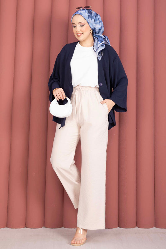 Tencel-Hose Mit Gummizug Und Taschen