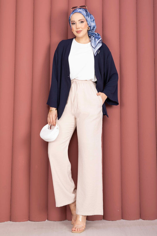 Tencel-Hose Mit Gummizug Und Taschen