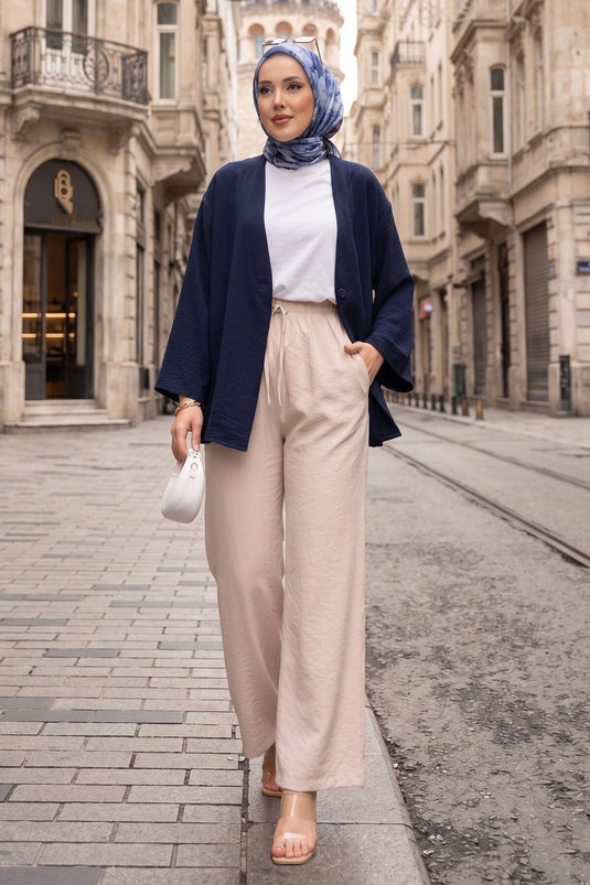 Tencel-Hose Mit Gummizug Und Taschen