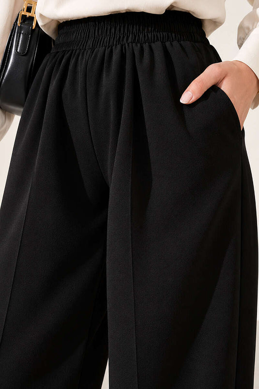 Pantalones Dabıl Negros De Cintura Elástica