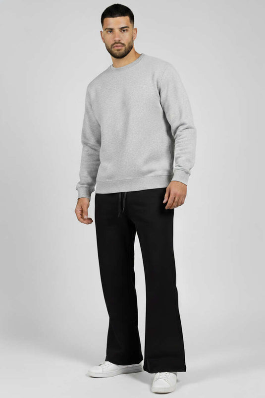 Beli Lastikli İspanyol Paça Erkek Pantolon Siyah