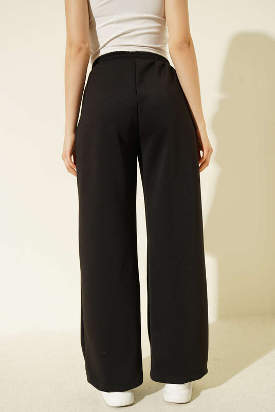 Beli Lastikli Loyşa Pantolon Siyah