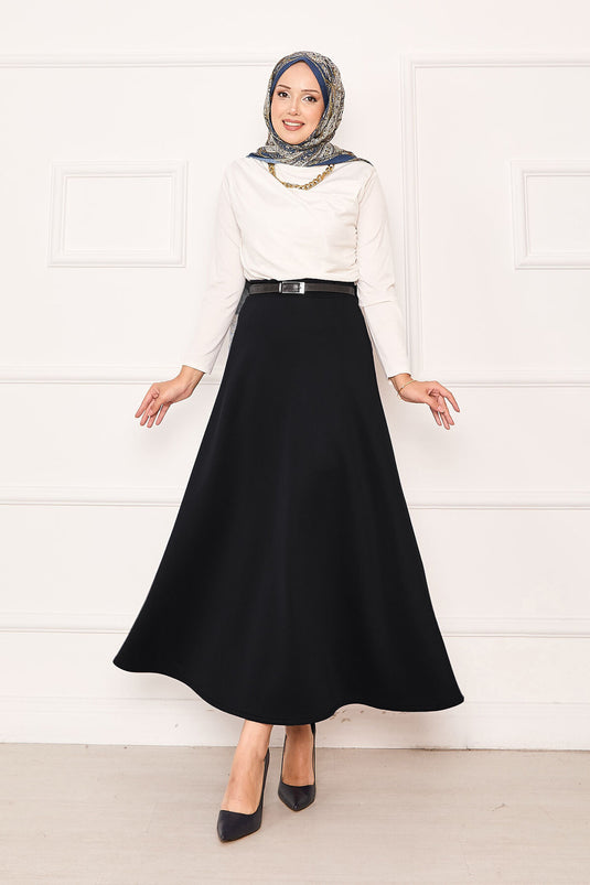 Mevlana Scuba Skirt Black