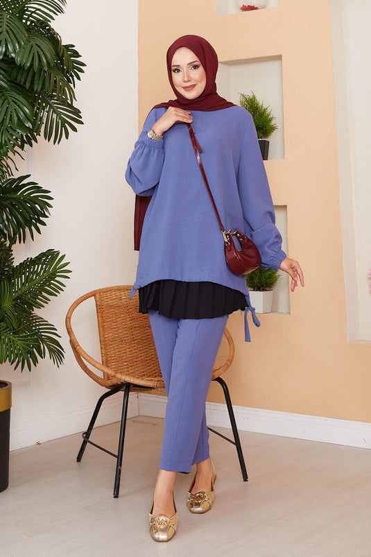 Elastic Waist Pleated Underwear Black