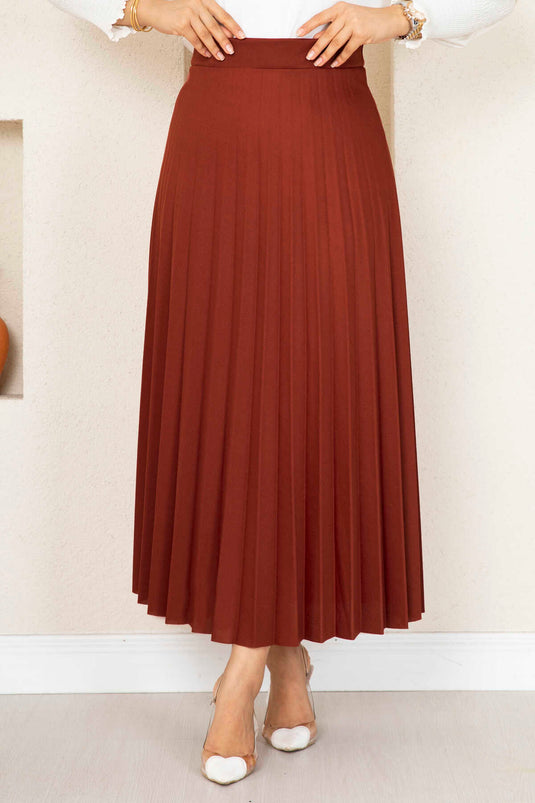 تنورة حجاب مطوية مع بلاط خصر مطاطي