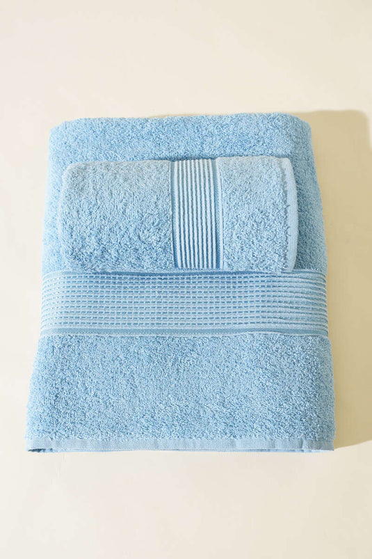 طقم منشفتي حمام Betüş باللون الأزرق