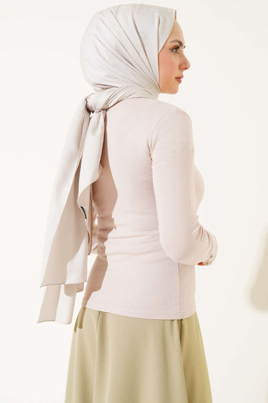 Beige Body with Metal Button on the Wrist