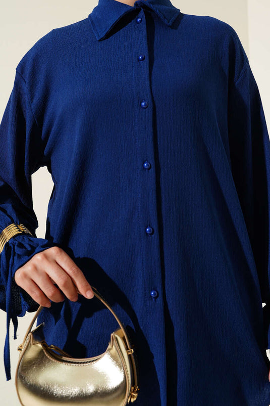 Bilek Lastikli Bürümcük İkili Takım Lacivert