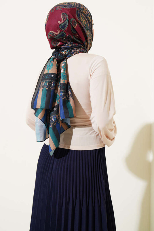 Bilek Lastikli Çapraz Büzgülü Bluz Bej