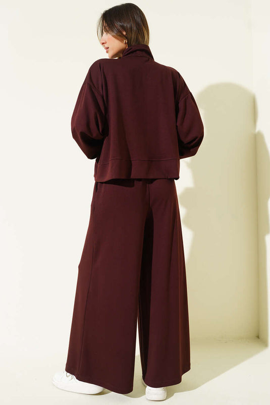 Bilek Lastikli Cepli Salaş Loyşa İkili Takım Kahve