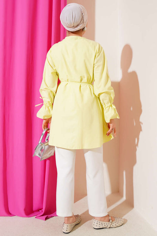 Ankle Tunnel Brit Button-Down Shirt Lime