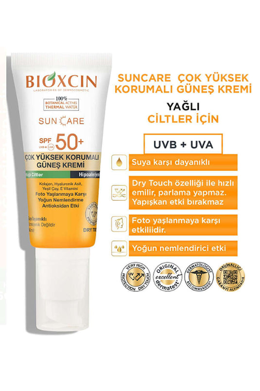 كريم وجه واقي من الشمس للبشرة الدهنية Bioxcin 50 مل