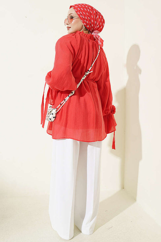 Chemise Alizarin À Boutons Et Lien