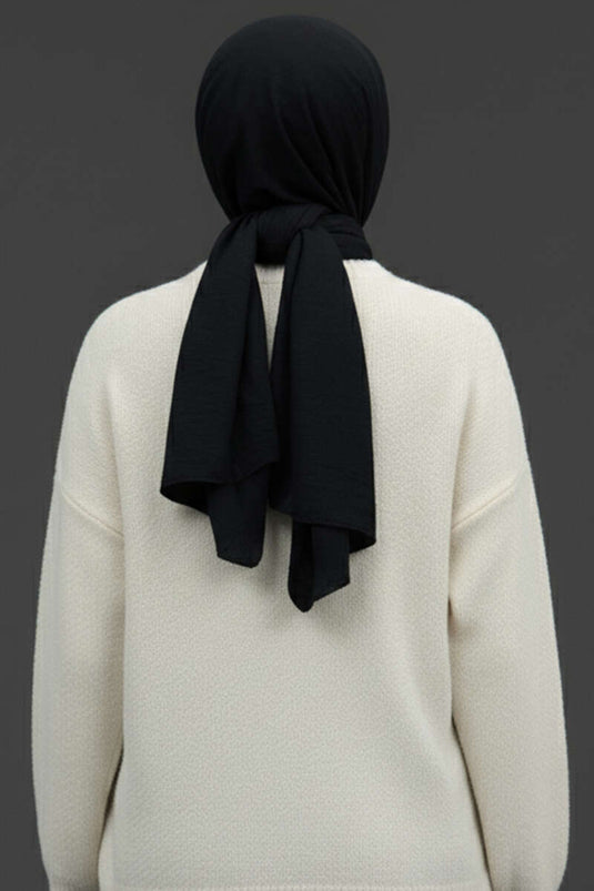 Bisiklet Yaka Basic Sakallı Kazak Beyaz