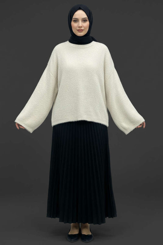 Bisiklet Yaka Basic Sakallı Kazak Taş