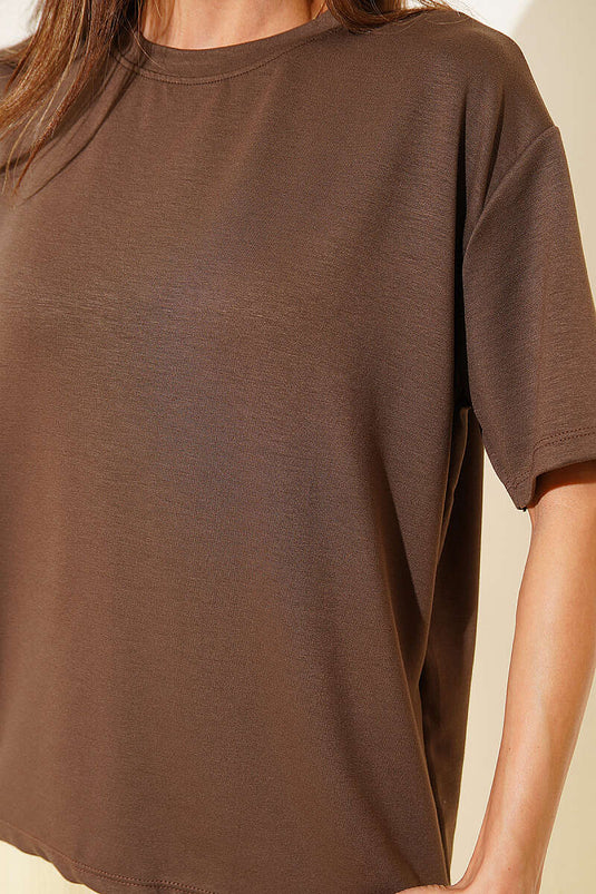 Crew Neck Loyşa T-shirt Chestnut