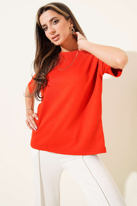 Crew Neck Loyşa T-shirt Red