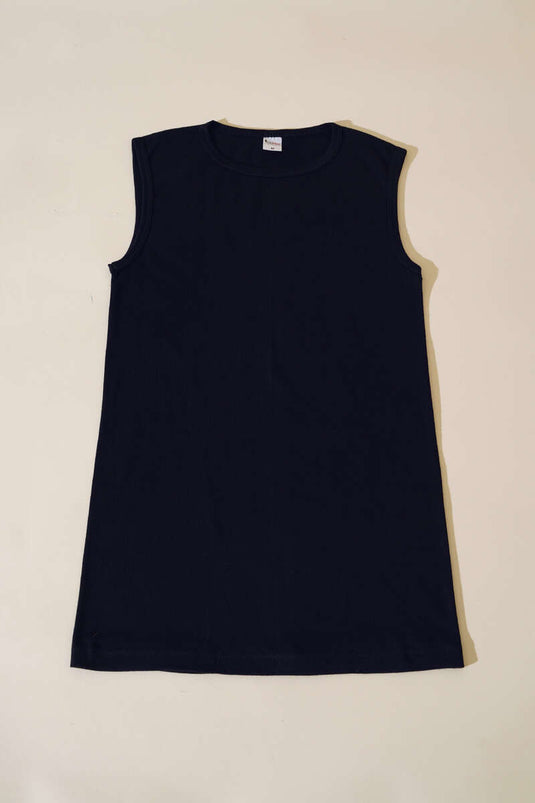 Crew Neck Zero Sleeve Women's Bodysuit Black