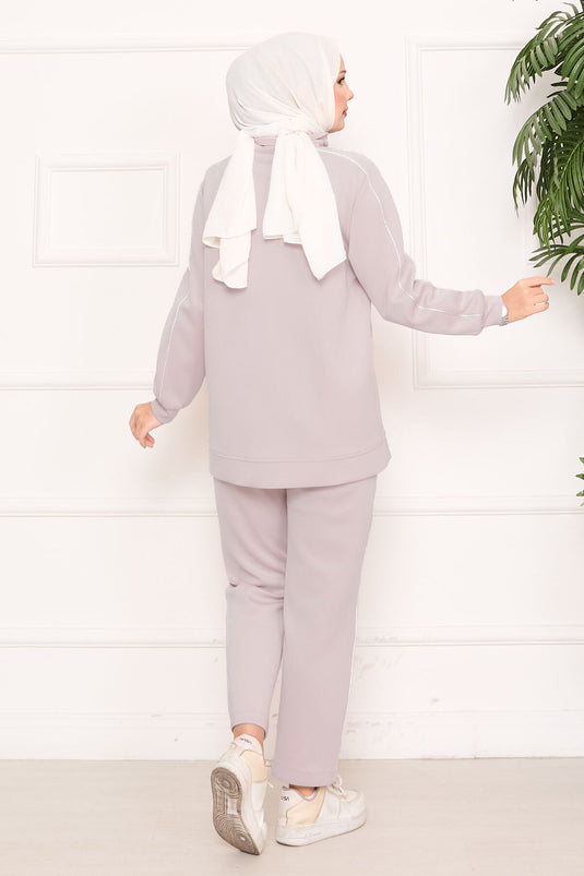 Biye Detaylı İkili Takım Bej