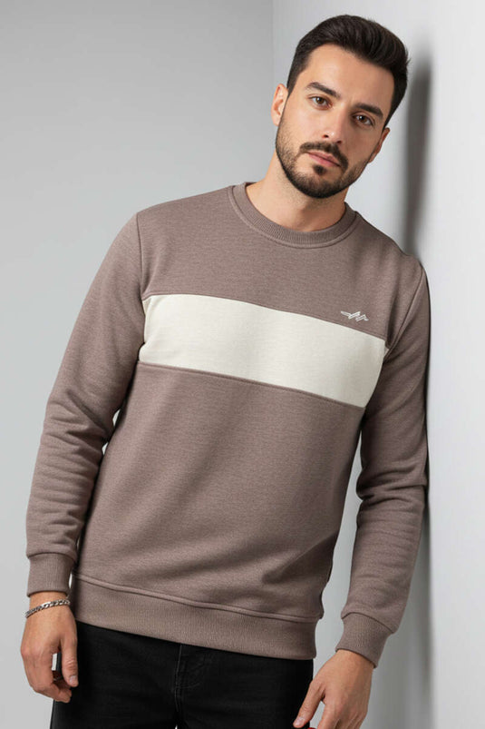 Blok Sweat-shirt pour homme en molleton de Thessalonique couleur vison