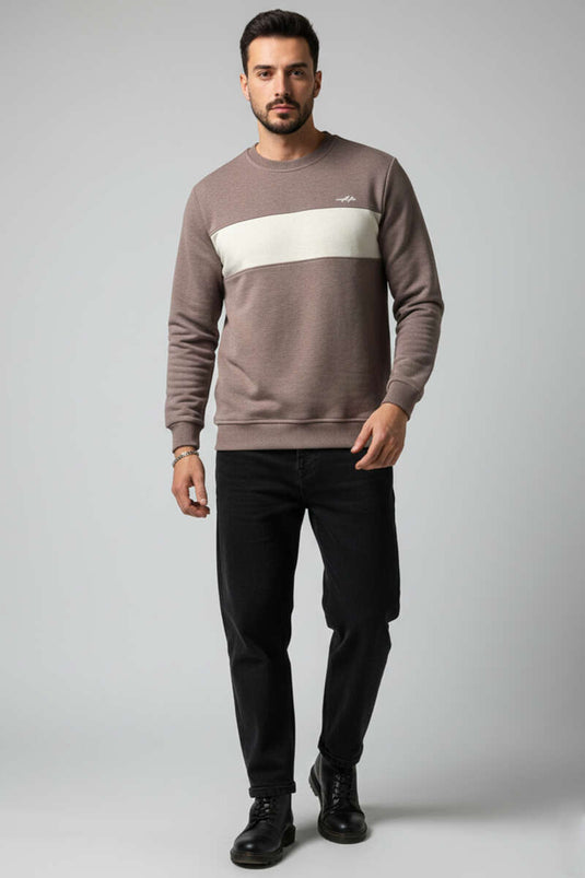 Blok Sweat-shirt pour homme en molleton de Thessalonique couleur vison