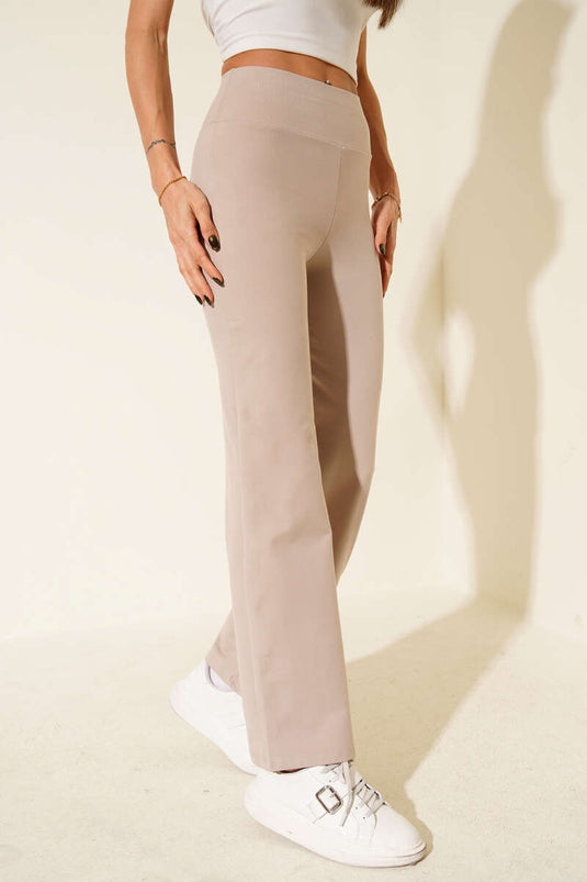 Bol Paça Loyşa Pantolon Bej