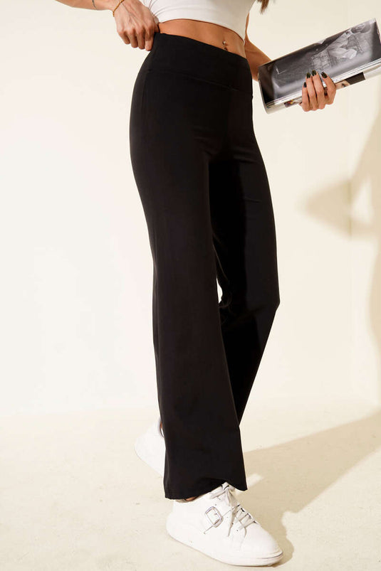 Bol Paça Loyşa Pantolon Siyah