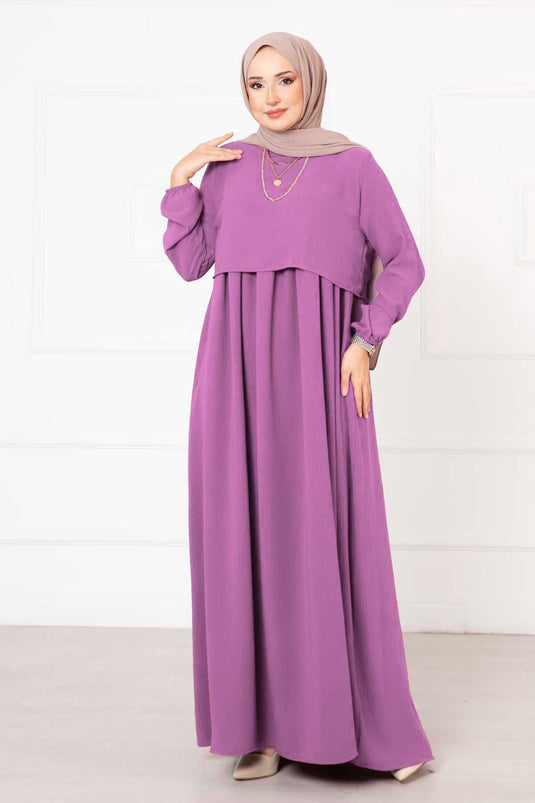 Bolero Look Hijab Dress Powder