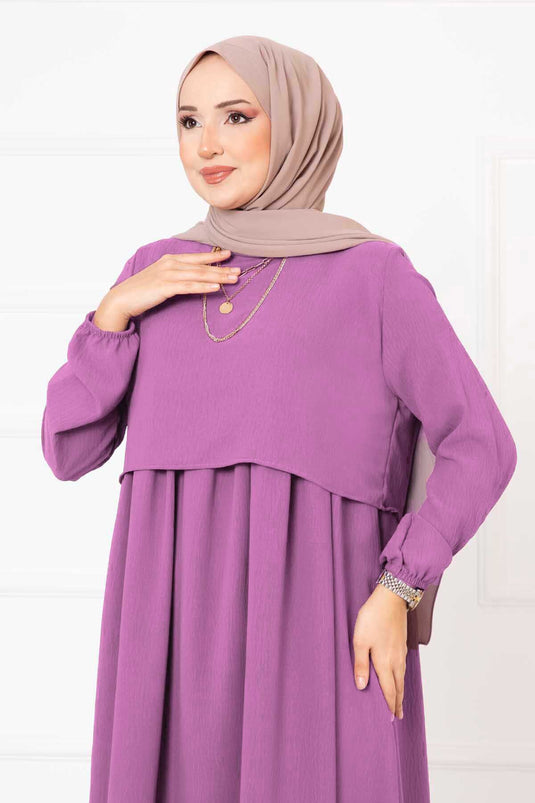 Bolero Look Hijab Dress Powder