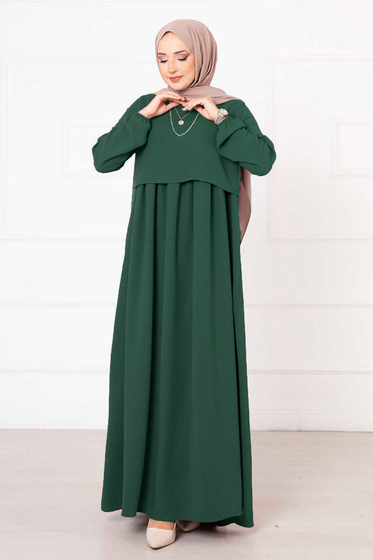 Bolero Look Hijab Dress Emerald