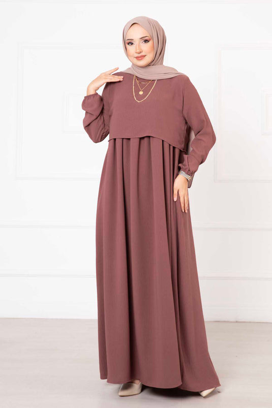 Bolero Look Hijab Dress Dusty Rose