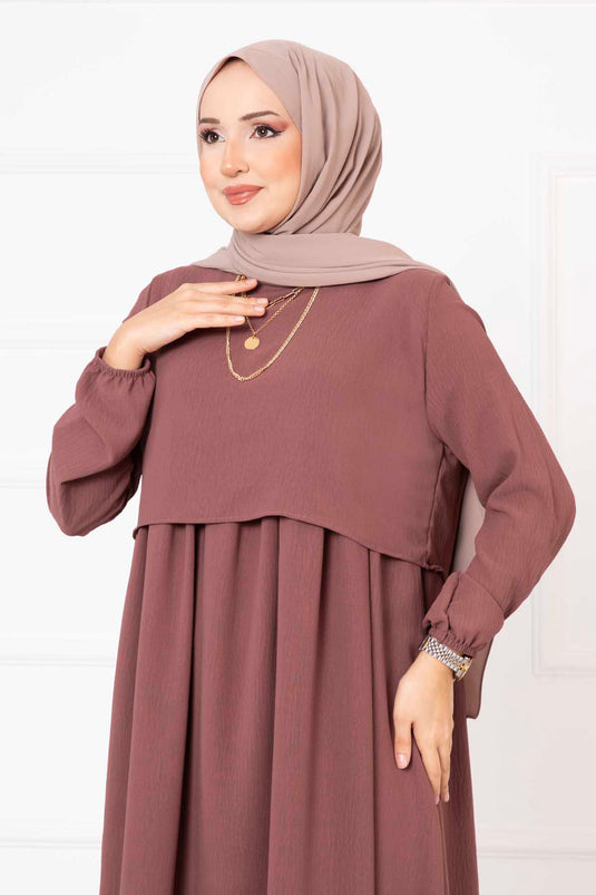 Bolero Look Hijab Dress Dusty Rose