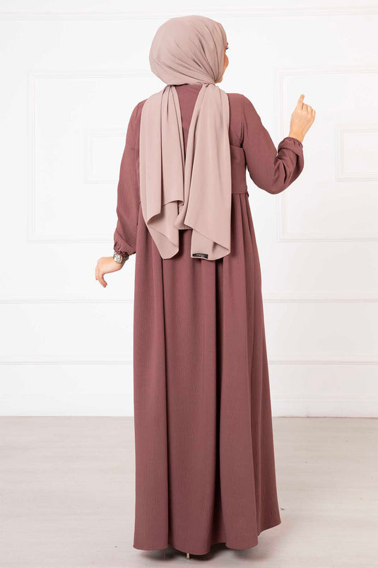 Bolero Look Hijab Dress Dusty Rose