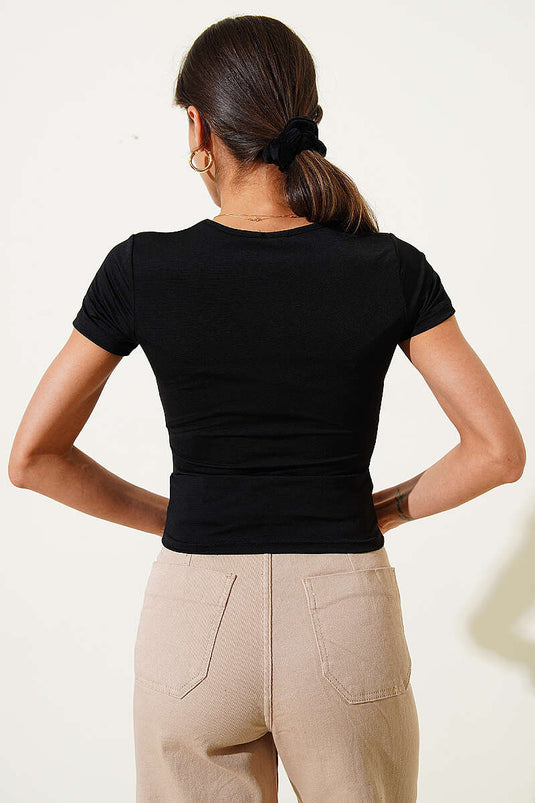 بلوزة بوليرو توكالي ساندي باللون الأسود